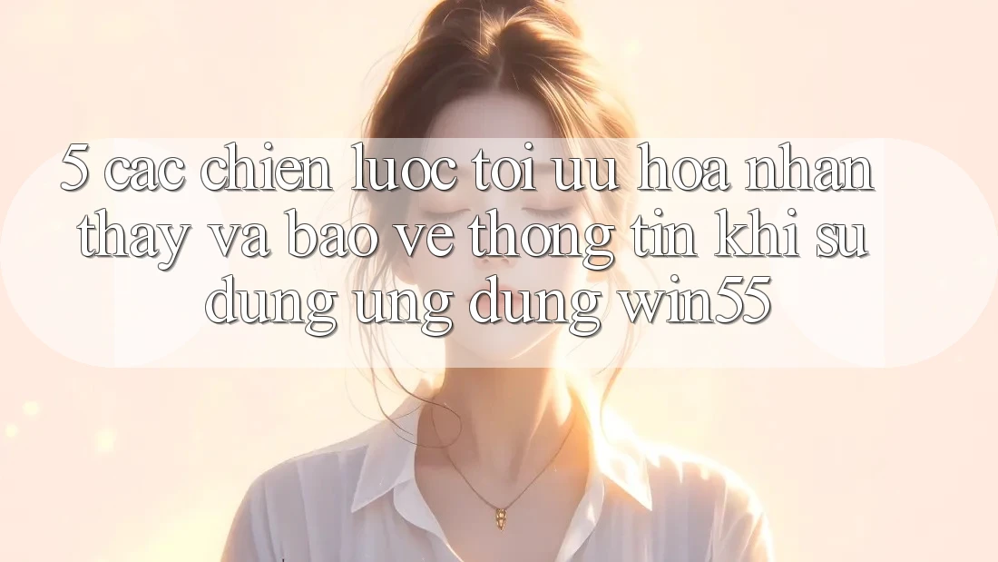 5. Các Chiến lược Tối Ưu Hóa Nhận thấy Và Bảo vệ thông tin Khi Sử Dụng Ứng dụng Win55 5. Các Chiến lược Tối Ưu Hóa Nhận thấy Và Bảo vệ thông tin Khi Sử Dụng Ứng dụng Win55