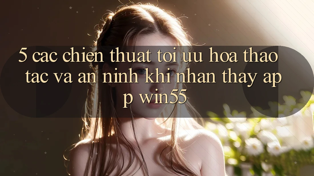 5. Các Chiến thuật Tối Ưu Hóa Thao tác Và An ninh Khi Nhận thấy App Win55 5. Các Chiến thuật Tối Ưu Hóa Thao tác Và An ninh Khi Nhận thấy App Win55