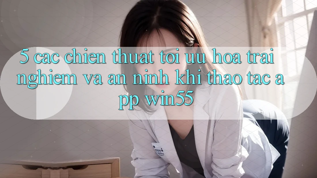 5. Các Chiến thuật Tối Ưu Hóa Trải nghiệm Và An ninh Khi Thao tác App Win55 5. Các Chiến thuật Tối Ưu Hóa Trải nghiệm Và An ninh Khi Thao tác App Win55